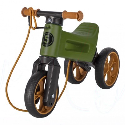 Bicicleta fara pedale Funny Wheels Rider SuperSport 2 in 1 Khaki foto