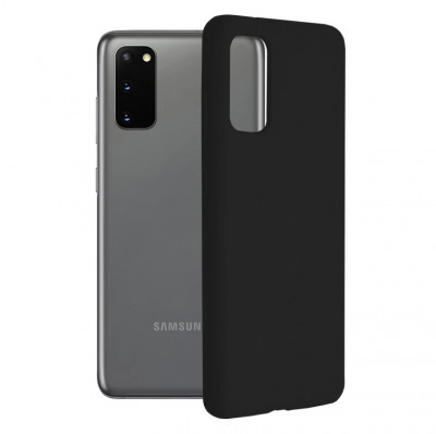 Husa pentru Samsung Galaxy S20 / S20 5G, Techsuit Soft Edge Silicone, Black foto
