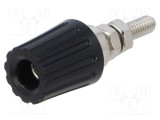 Conector banană 4mm negru nichelat 35A 30VAC 60VDC Hirschmann T&amp;M