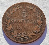 468. Moneda San Marino 5 centesimi 1894 (tiraj 600.000 buc)