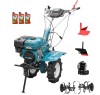 Motocultor Profesional Dakard HS 1000B, 7 CP, 60-80cm, DKD, Benzina, Roti Cauciuc, Ulei Inclus
