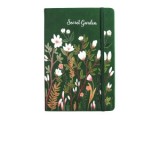 Agenda A5 nedatata, Diamond Line floral, verde inchis