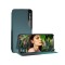 Husa tip carte compatibila samsung galaxy s24 plus, stand view, dark green
