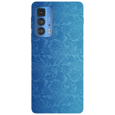 Husa compatibila cu Motorola Edge 20 Lite model Blue Leaves pattern, Silicon, TPU, Viceversa foto