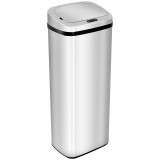HOMCOM cos de gunoi cu senzor inox elegant 50L cu infrarosu | Aosom Romania