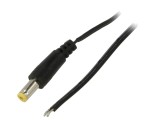 Cablu ESPE 5m 2x0,52mm&sup2; DC 5,5x2,1mm mufă drept negru KW211-000-213-0500