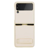 Cumpara ieftin Husa Nillkin Qin Leather compatibila cu Samsung Galaxy Z Flip 4 5G Gold