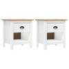 VidaXL Noptiere Hill Range, 2 buc., 46x35x49,5 cm, lemn masiv de pin
