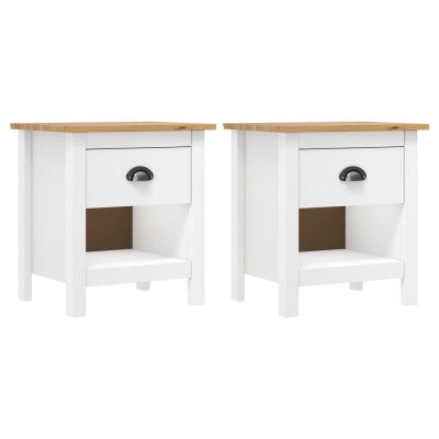 vidaXL Noptiere Hill Range, 2 buc., 46x35x49,5 cm, lemn masiv de pin foto