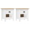 vidaXL Noptiere Hill Range, 2 buc., 46x35x49,5 cm, lemn masiv de pin