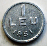 1.802 ROMANIA RPR 1 LEU 1951, Aluminiu