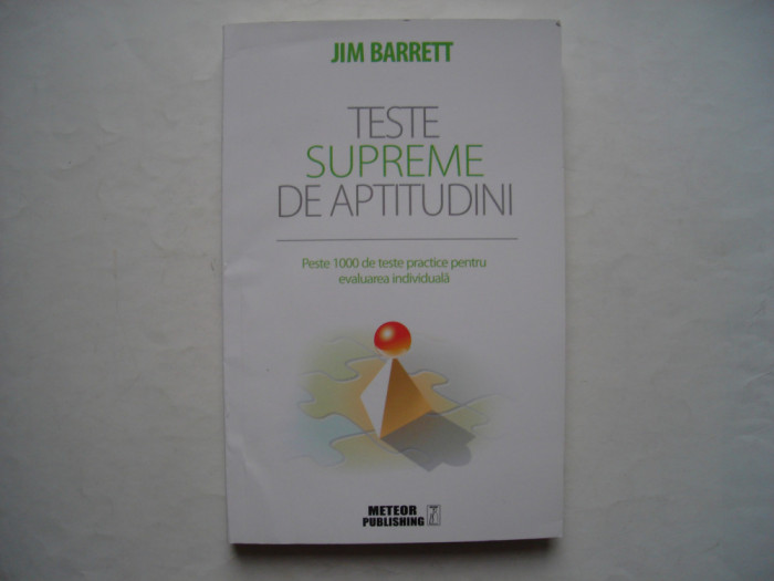 Teste supreme de aptitudini - Jim Barrett