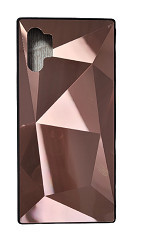 Husa silicon si acril cu textura diamant Samsung Note 10 Plus , Note 10+ , Maro foto