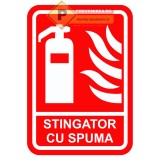 Indicatoare pentru stingator cu spuma