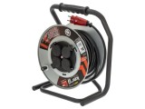 Prelungitor alimentare KERG 3x1,5mm2 bobinat cu 4 prize, negru