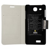 Husa tip carte cu stand neagra pentru Alcatel One Touch Idol Ultra 6033X