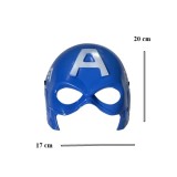 Cumpara ieftin Masca plastic Capitan America, 20x17, albastru, carnaval, universala