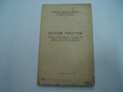 Sfaturi practice asupra vatamarilor produse de gazele de lupta, 1940 foto