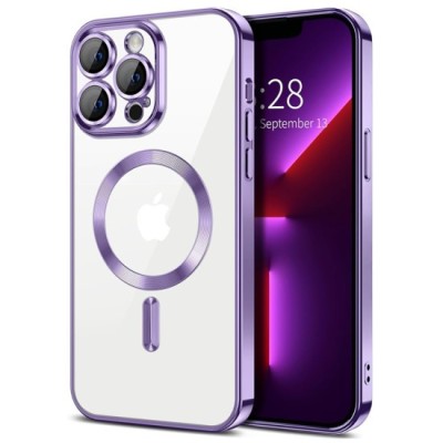 Husa pentru iPhone 13 Pro - Techsuit Luxury Crystal MagSafe - Light Purple foto