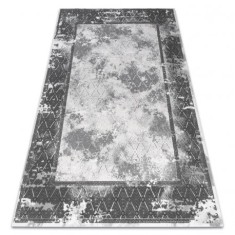 Covor acril VALS 0W1738 C53 87 Cadru beton vintage gri inchis / gri deschis, 160x230 cm