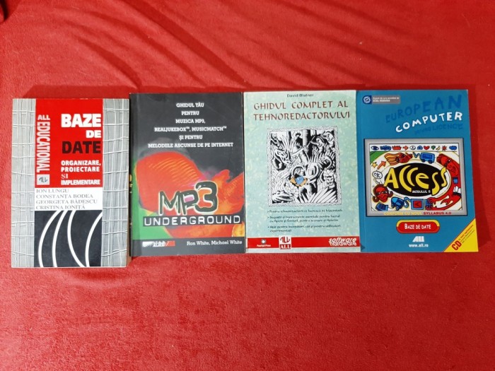 4 vol. editura All (Baze de date, Tehnoredactare, MP3) - informatica, calculatoare, programare