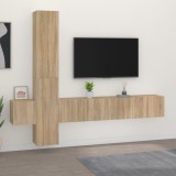 VidaXL Set dulap TV, 5 piese, stejar sonoma, lemn prelucrat