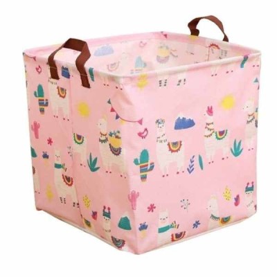 Cos Mercaton din Bumbac cu Manere, Pentru Depozitare Jucarii sau Haine, Multicolor, 31 x 31 x 31 cm foto