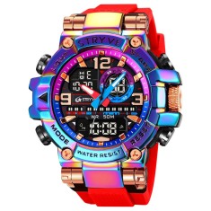 Ceas barbatesc de mana Stryve Army Digital Militar 5 ATM Fashion Sport Rosu foto