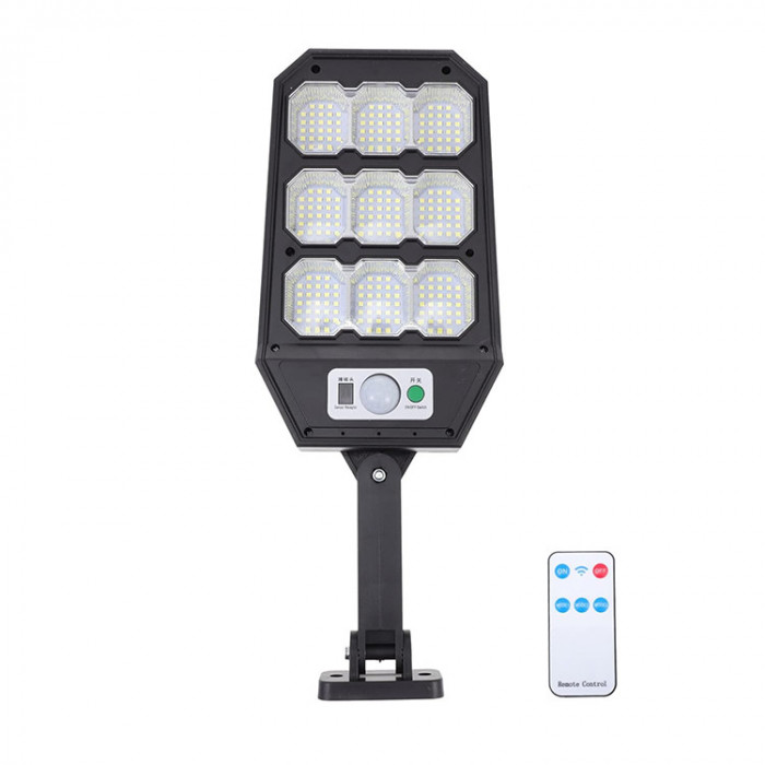 Lampa perete D217, incarcare solara, 279LED, senzor miscare