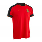 Tricou Fotbal FF500 Replică Belgia 2024 Roșu-Negru Adulți, Kipsta