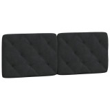 Cumpara ieftin Perna tablie de pat, negru, 140 cm, catifea