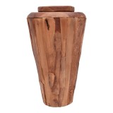 Cumpara ieftin Vaza Ualan din lemn de tec nuanta naturala 45x45x80 cm