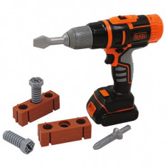 Jucarie Smoby Bormasina mecanica Black &amp;amp; Decker cu accesorii foto