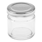 Borcan Sticlă, Capac Metalic, Capacitate 55ml, Transparent, Diametru 5cm, &Icirc;nălțime 5cm