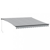 Cumpara ieftin Copertina retractabila manual cu LED, antracit/alb, 400x350 cm