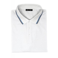 Tricou barbati polo slim alb TR001