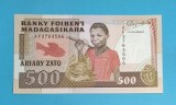 Bancnotă Madagascar (pick 71) 500 Francs 1988 UNC serie: AF3764566