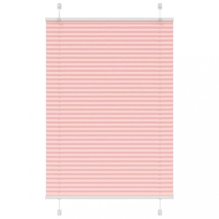 vidaXL Jaluzea plisată roz 95x100 cm Lățime țesătură 94,4cm poliester