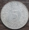 (A862) MONEDA DIN ARGINT GERMANIA - 5 MARK 1967, LIT J, 11,2 GRAME. PURITATE 625, Europa