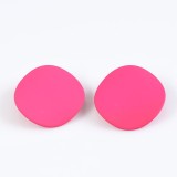 Cercei metalici fucsia cu clips