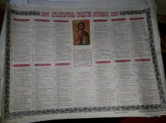 Calendar religios veche Colectie,Calendar crestin ortodox de perete 1996,T.GRAT foto
