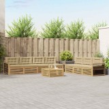 vidaXL Set de canapele de exterior 8 pcs Alb și Bej 79 x 79 x 37 cm 3390178
