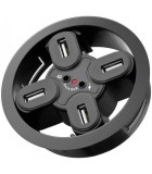 Hub USB 2.0 4 porturi +iesiri audio montabil in birou Goobay