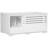 PawHut Dulap pentru pisici cu 2 rafturi Design 2 &icirc;n 1, Ușă magnetică Alb | Aosom Romania