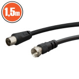 Cablu mama coaxial la F tata 1.5m, Oem