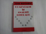 COMENTARII SI ANALIZE LITERARE - Ion ROTARU