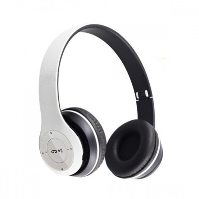 Casti wireless MRG P47 Alb cu bluetooth microfon C293 foto