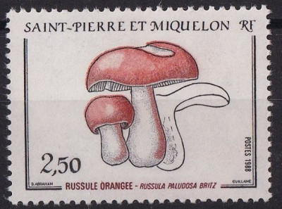 C4343 - St.Pierre si Miquelon 1988 - Ciuperci neuzat,perfecta stare foto