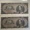 20 lei 1950 consecutive UNC + UNC-