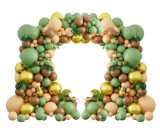Set arcada baloane decorative din 165 piese, aranjament pentru petrecere tematica Natura, calitate latex Extra, Verde, ANTADESIM